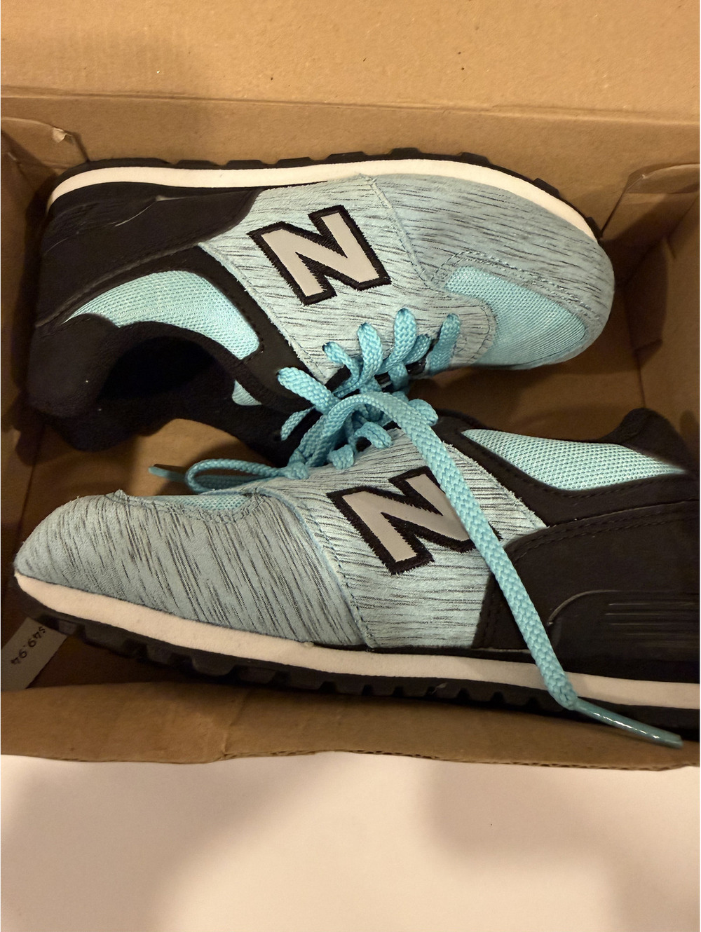 Kid's sneakers -New never used Balance 574 Sneakers Size 10 Blue and Black,